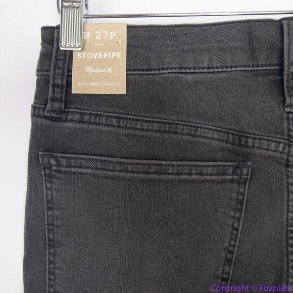 NEW Madewell Petite Stovepipe Jeans in Banberry Wash: Raw-Hem, P27 - Picture 11 of 16